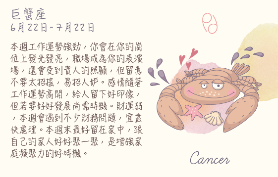 每週星座 2016.05.16 – 2016.05.22