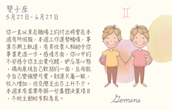 每週星座 2016.05.30 – 2016.06.05
