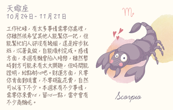 每週星座 2016.06.20 – 2016.06.27