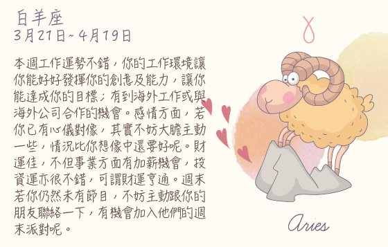 每週星座 2016.07.04 – 2016.07.10