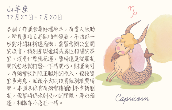 每週星座 2016.07.11 – 2016.07.17