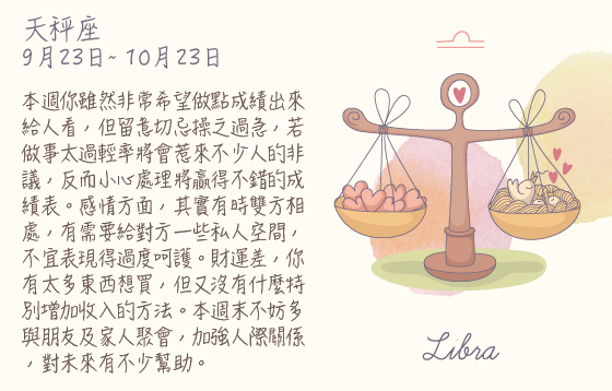 每週星座 2016.07.04 – 2016.07.10