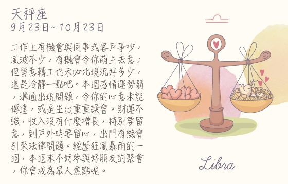 每週星座 2016.07.11 – 2016.07.17