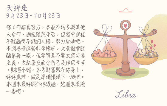 每週星座  2016.07.25 – 2016.07.31