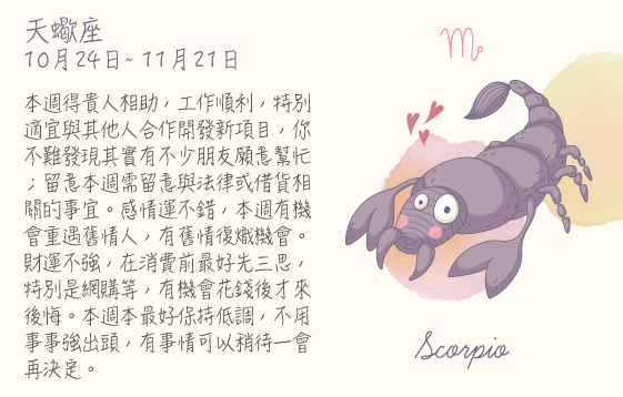 每週星座 2016.07.11 – 2016.07.17