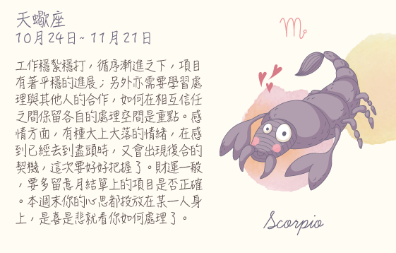 每週星座 2016.08.21 – 2016.08.27